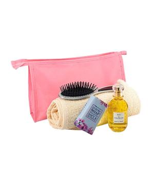 Coffret Cadeau Noel : Cologne + savon + brosse + trousse + serviette