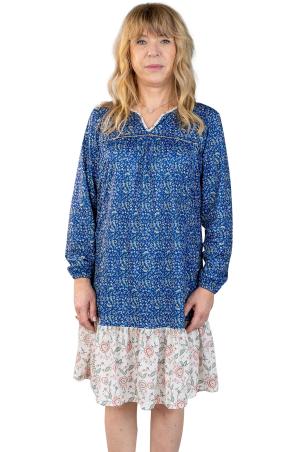 Robe adaptée imprimée manches longues (ROVANEVI)